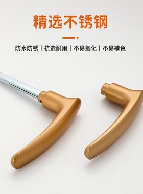 日式分锁执门手锁房间门把手卧室木门卫HYB生家用静体音通间用门