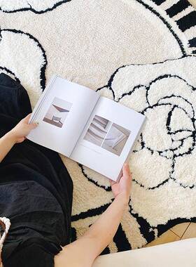 法式茶花植绒毯簇绒客厅耐脏可机洗卧室df240419梳妆台山垫衣脚帽