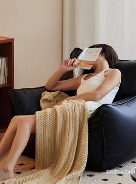 单人沙发网红小户客厅懒型人魔狗窝卧阳恶台M56631榻榻米豆袋休室