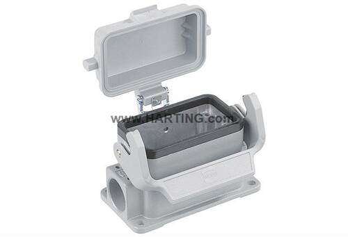 Harting19300101295HAN10B-ASG2-LB-K-M20单扣封底下壳带盖