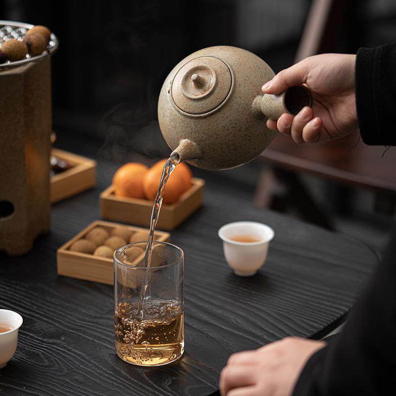 生围炉煮茶整套壶炭炉煮茶茶套装碳炉火炉茶SHWHY200炉粗陶器侧把