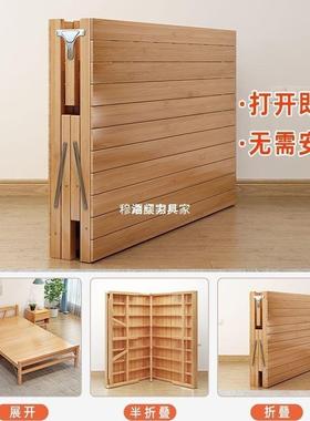 YYX竹床折叠床人双人午休睡简易家用成人租午房竹凉床子实木硬单