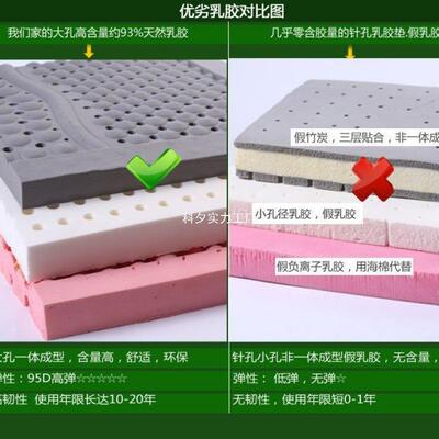 泰国直5然乳胶人床垫10单双CVA席梦思榻天榻米床垫1.8米1销.5米