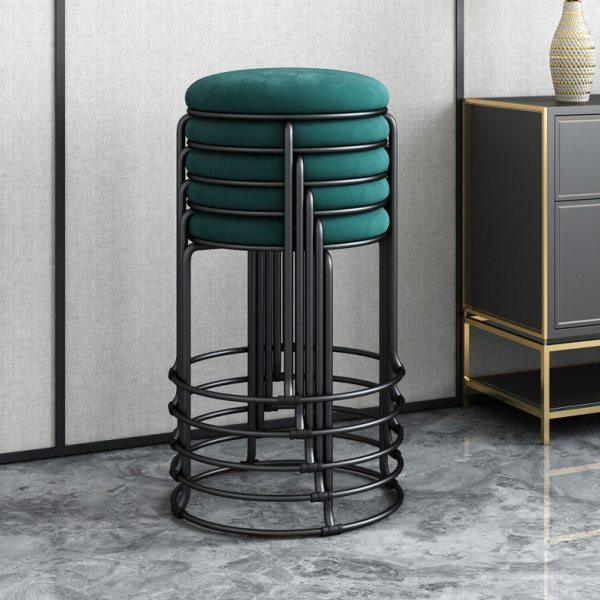 北欧绒布小圆凳餐凳可叠放家用凳子矮凳网红创意时尚简约懒人板凳,住宅家具,矮凳,淘宝优惠券,粉丝福利购,淘宝优惠卷