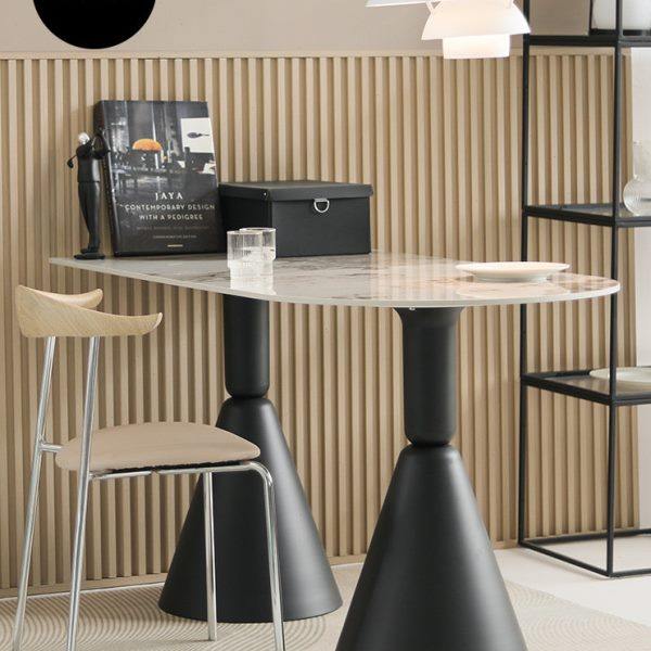 轻奢岩板商务洽谈桌简约办公室会议室办公桌椭圆家用吃饭用餐长桌,住宅家具,岩板餐桌,淘宝优惠券,粉丝福利购,淘宝优惠卷