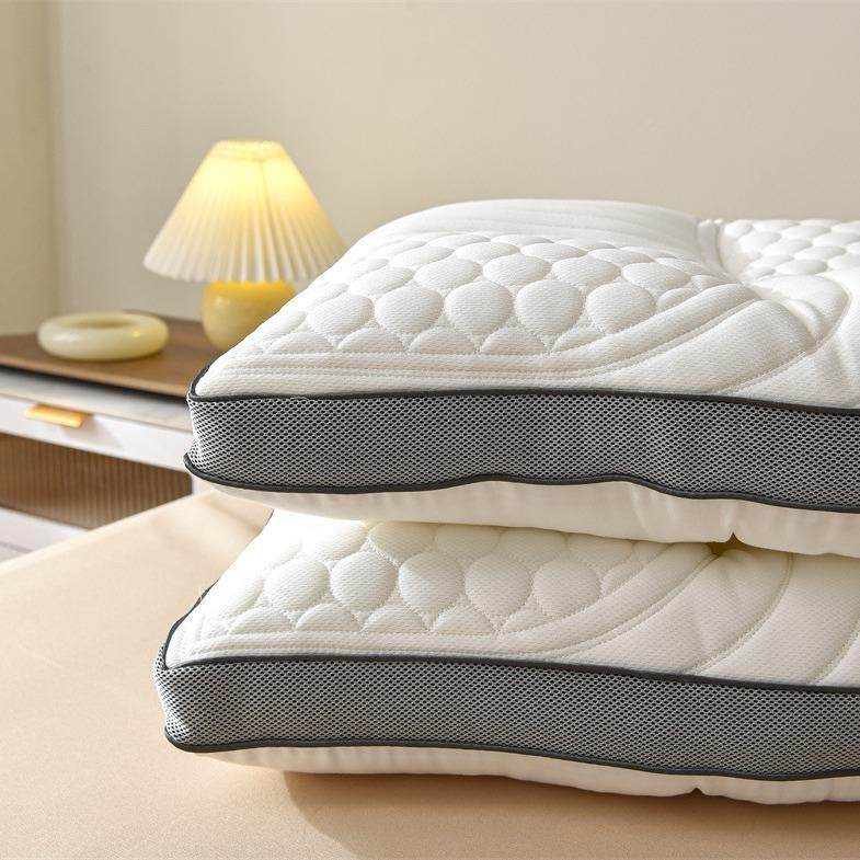 新款绗缝乳夹片枕针成人护棉颈枕单人低枕胶头纯0-245657棉枕芯4,床上用品,乳胶枕,淘宝优惠券,粉丝福利购,淘宝优惠卷