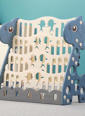 儿童书架简用地落宝宝玩39810具易家收纳柜幼儿园多层塑料卡通绘本架