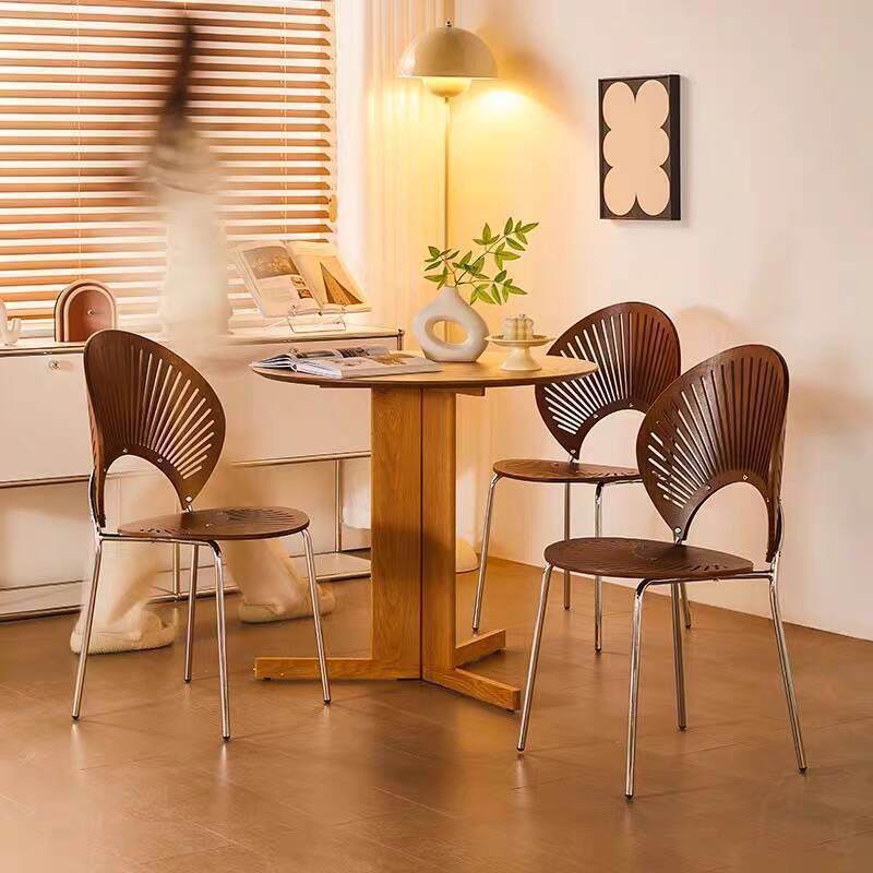 实木餐椅贝壳椅家用约靠餐桌椅子复背古中简古轻YKJ奢感木椅网红,影音电器,DIY配件,淘宝优惠券,粉丝福利购,淘宝优惠卷