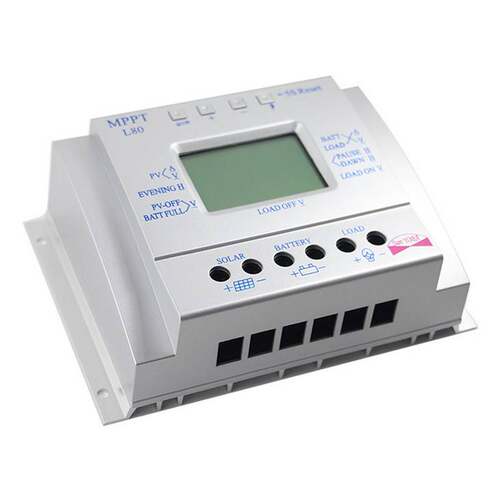 12V24V80A太阳能控制器L80电量电压电流液晶显示太阳能充电控制器