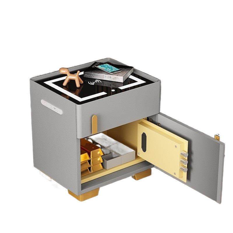 智能床头柜带131保箱一体木实型小隐险形保险柜家用卧室简约现代