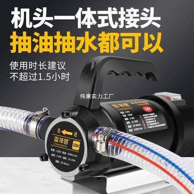 油水两用抽油泵电动抽水泵12V24V220V伏直流高压抽水泵加油机