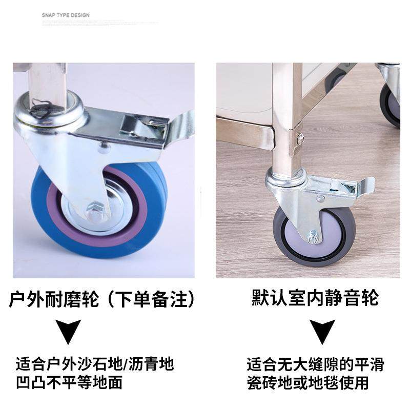 304不锈钢收碗商用车收餐车餐厅移动双层LY-SW送餐车小摊推车摆小,基础建材,脚轮/万向轮,淘宝优惠券,粉丝福利购,淘宝优惠卷