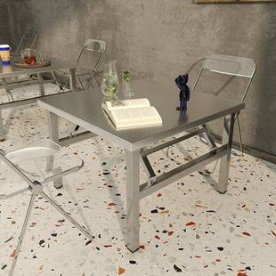 不锈钢折叠桌便携式 烧烤桌户外方摆商用夜市DAO出摊小摊桌简易子