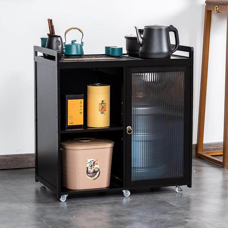 茶桌车移动小茶家柜用实木茶台烧水壶55一体整套盘茶水带轮茶茶吧