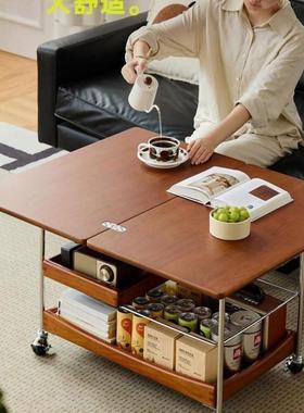 中台古风角小推车可移动折叠升降茶几多功能客厅阳几IKS创发意沙