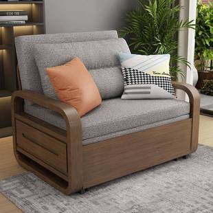 多发功实木沙能床折叠两用书房办SII公室睡小午户型中式 阳台伸缩