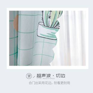 出租屋屏风帘房间隔断帘分间卧室悬挂简易免打孔遮挡床帘子门帘