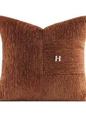 样板房客EKP抱枕轻枕奢代简约现软装沙发靠垫方样板间酒店咖色抱