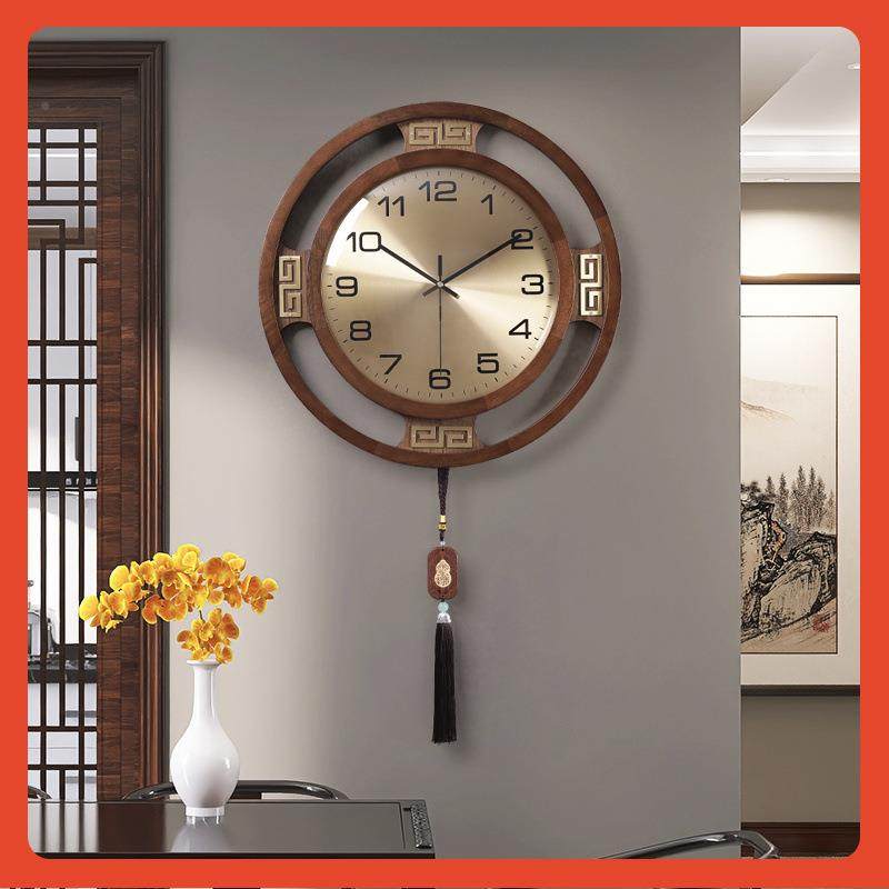 ?20Fh(h(&aq5款客新厅挂墙音挂钟新中式家用时钟石2英钟大气实木,家居饰品,挂钟,淘宝优惠券,粉丝福利购,淘宝优惠卷