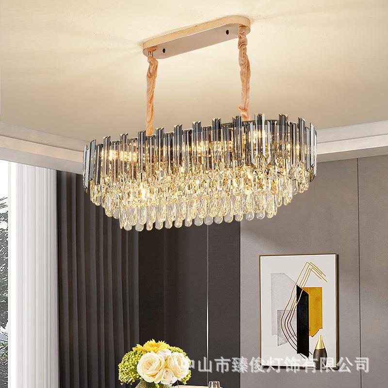 后现简约轻奢水晶吊灯202端5年新款高奢华客灯饰代餐厅397厅卧室