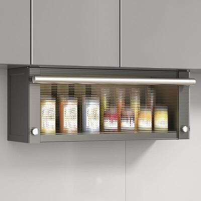 房柜调吊料置物架厨壁挂式碗碟备墙壁下拉式可折叠橱柜F5M75086收