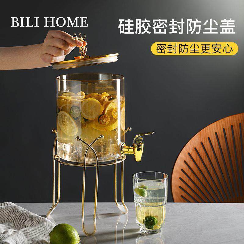 冷水壶壶带龙头耐高温家储桶大容量果茶水可AL102587乐饮料用冷饮