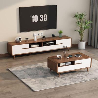 202新EFT款电视柜小户型家实木框新中式茶几用成套5家收纳柜具储