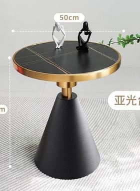 意式轻厅奢岩板边几简现代客头沙发角几边柜床FEA约柜小圆桌家用