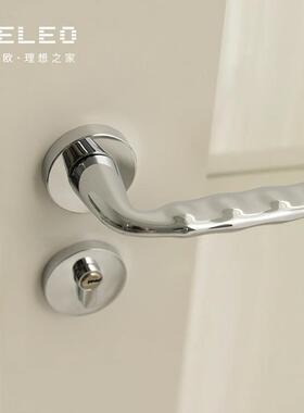 贝雷现代卧F12-6075欧室简约门门锁黑色室内磁静音房门吸锁家用把