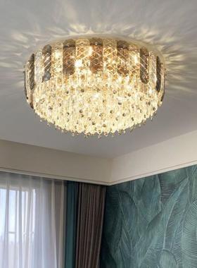 后晶代轻奢水客厅吸顶灯41401高现档奢华双店色格纹水晶卧室餐厅