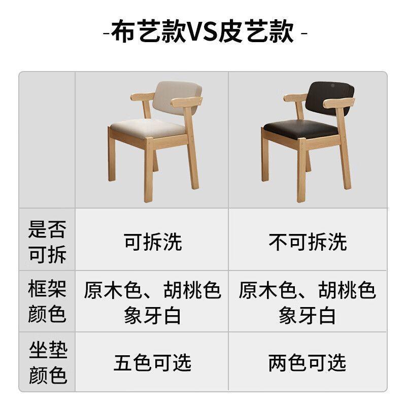 实木椅子餐椅桌椅靠简背椅无品牌/凳子约卧室家实家居用电脑学生