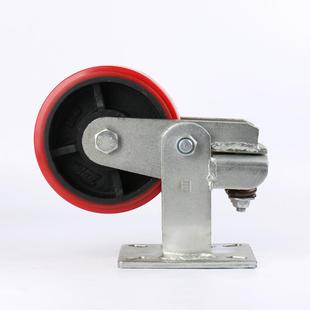 T914脚P88减01系列超重型轮铁芯聚氨酯四弹簧震脚轮聚氨酯铁芯根