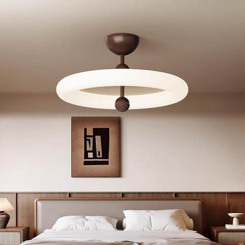 跨境中古风卧室奶灯油风吸谱顶灯复古式全光法半吸吊灯65儿童房灯