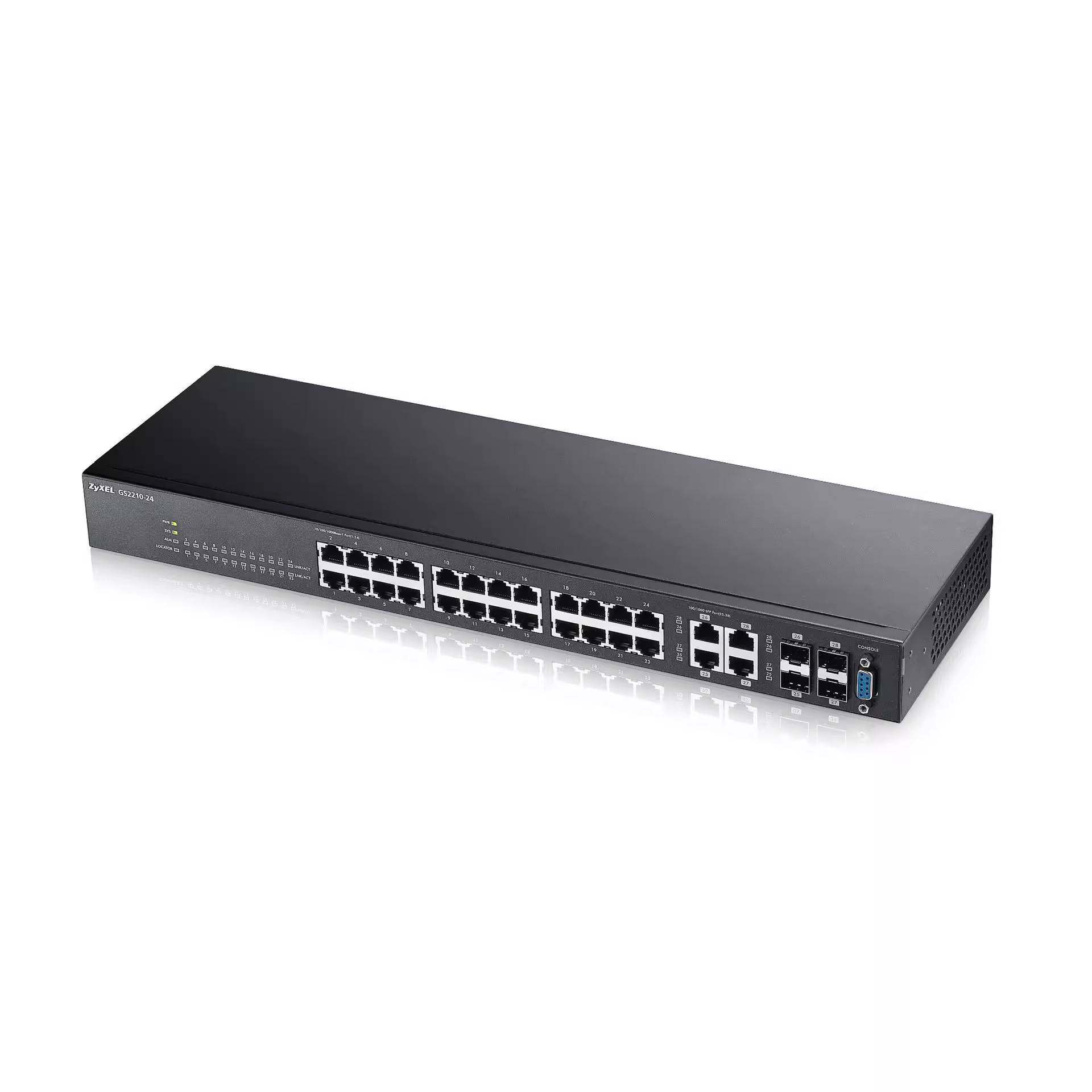 Zyxel/合勤GS2210-24 千兆28口二层网管型交换机