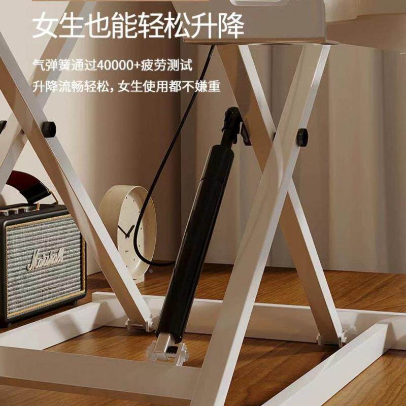 站立笔式升电脑桌工作台记本台式电脑办公桌上叠升降降桌可折桌子
