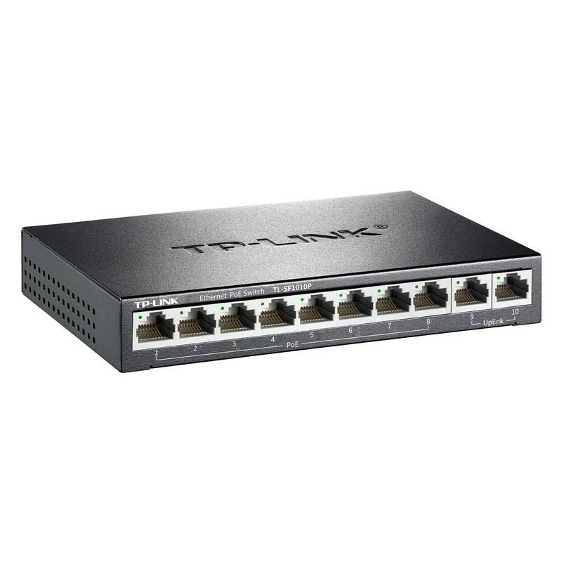 TP  TL-SF1010P 百兆POE交换机 10口POE 8+2口POE交换机 TP 1010P