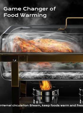 跨境不DDI锈钢自助餐炉用自商加助店餐酒餐厅热分格容器酒精保温