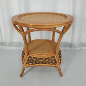 藤茶几室外圆茶几圆桌方桌休闲椅配套方茶几大茶几办公茶室植物藤