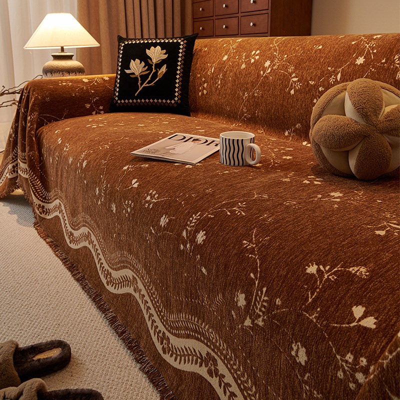 复古法式沙发盖布轻奢高级感四季B通用全包沙发巾一整张全盖套罩