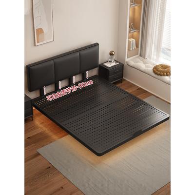 铁艺床悬浮床架钢架现代简约可调节不锈钢床加粗加厚碳素钢双人床