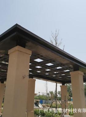 廊架铝板小区门头NOP铝板园单林景冲头区连廊吊顶孔雕花铝单板源