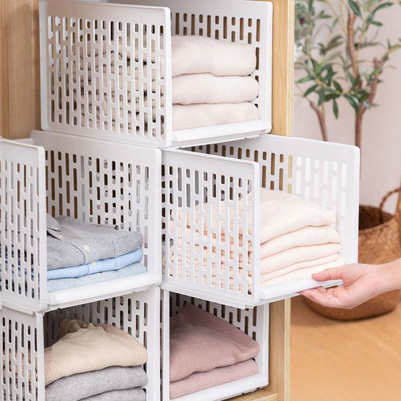 衣柜收纳架多层抽屉式分层隔板置物架家用卧室收纳箱柜子隔断架子