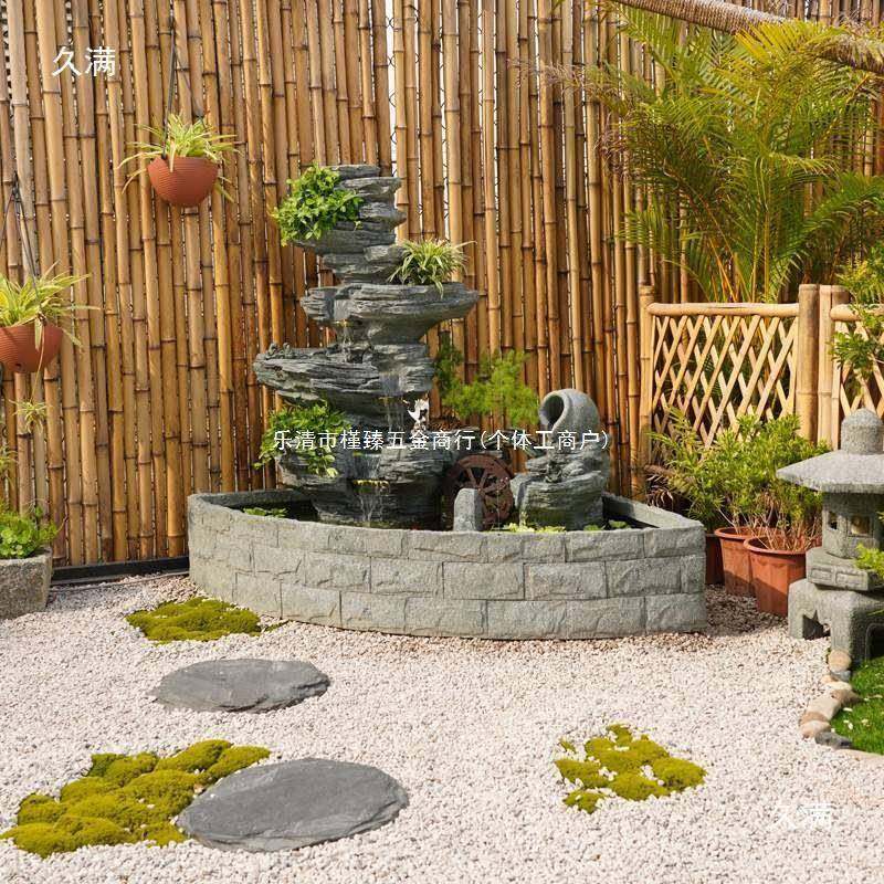 thfg%$*&庭院环水景观装饰品假流水生喷泉山财摆件阳台鱼池造景室,家居饰品,装饰摆件,淘宝优惠券,粉丝福利购,淘宝优惠卷