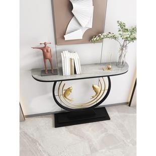 新中式玄关桌案几客靠厅墙玄关柜入正对玄门关台轻奢户YY044端景台岩板