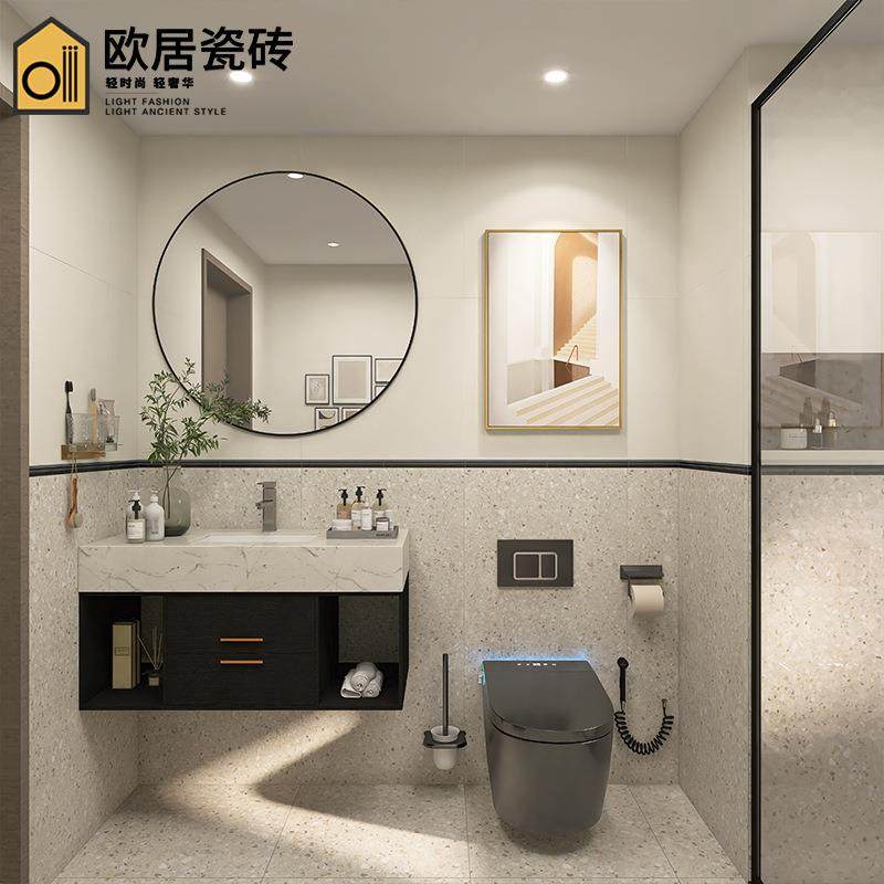 轻奢油色水磨奶石瓷砖60厅0x12慕斯金暖00酒店生间卫墙砖商铺客餐,家装主材,马赛克,淘宝优惠券,粉丝福利购,淘宝优惠卷