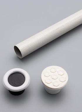 ?Fh(h(@vx窗帘打孔卧室窗帘架挂钩式米黑色伸杆缩4杆免收缩杆升缩