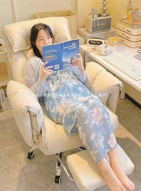 电老MWF脑椅子久沙坐舒服家用靠背发椅书房转办公舒适板椅电竞直