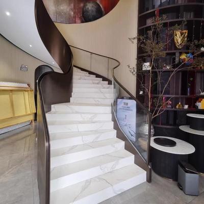 岩岩板一板楼踏步砖体式原槽弧磨边上釉防滑耐梯台阶砖别墅梯级砖