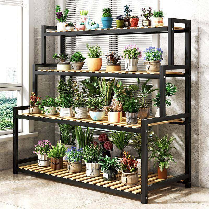 花架客落地式阳台置物厅架hj0052-1铁艺肉室多内多层阶梯式花花架