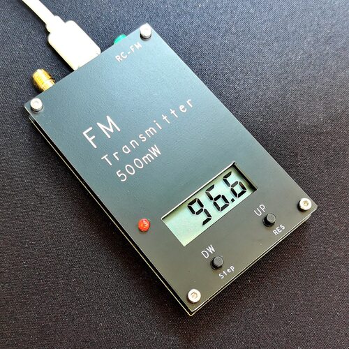 2000米FM发射机数字显示0.5W500mW立体声76-108M（直拍）